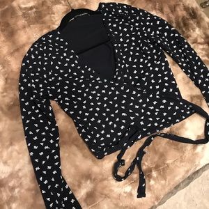 Floral Brandy Melville Wrap Top
